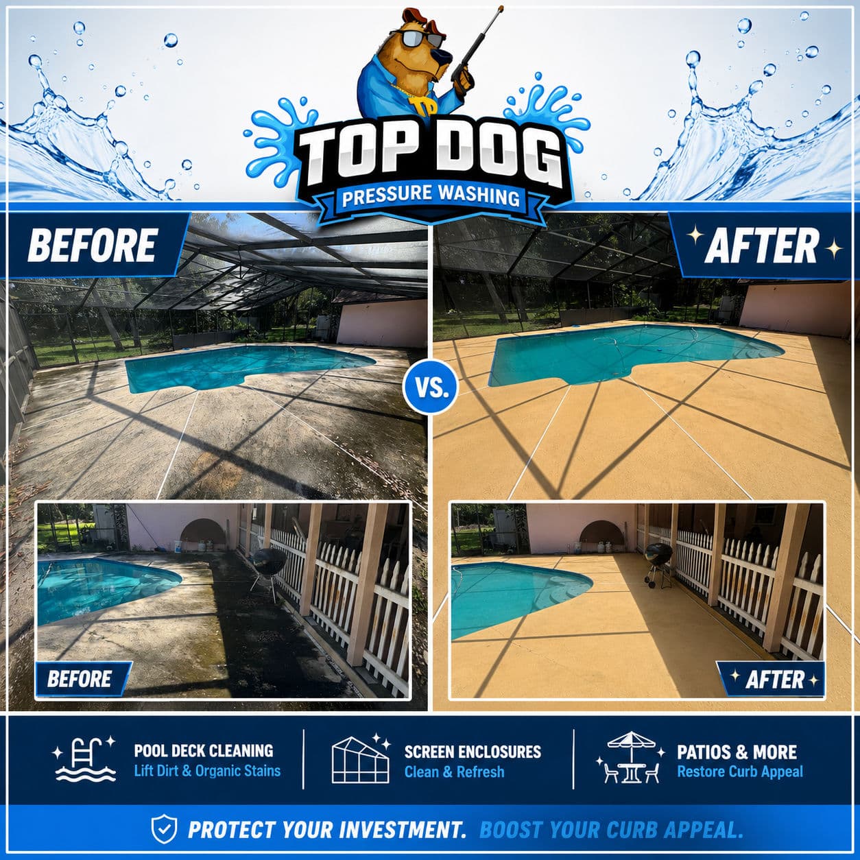 Pool Deck Pressure Washing Done Right in Sanford FL image