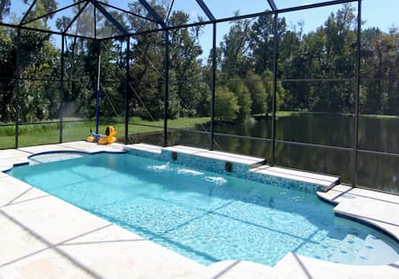 Pool enclosure cleaning